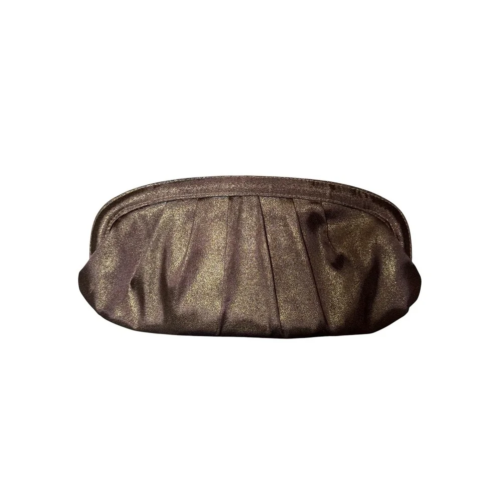 La Regale Evening Bag Womens Small‎ Brown Excellent Iridescent Clutch